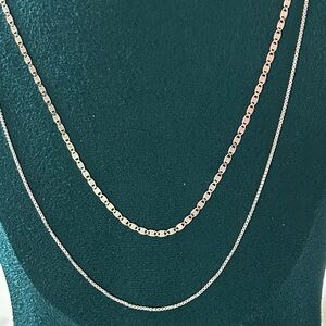 Elegant Gold and Silver‎ layering Necklace Set